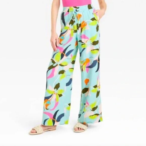 A New Day High-Rise Wide Leg Linen Pull-On Pants Size XL Summer Vacation - Picture 1 of 6